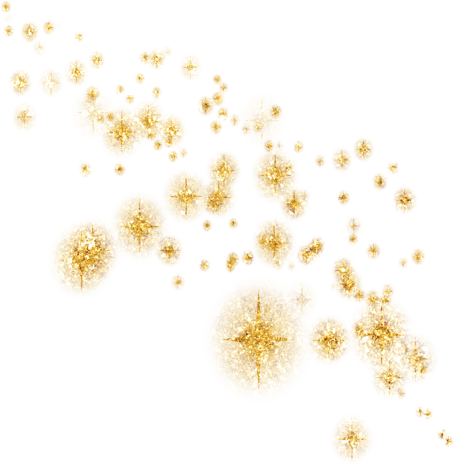 Gold glitter confetti star